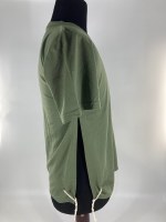 Additional picture of DryTzit Dry Fit Sports Tzitzis Round Neck One Hole Size L Olive Green