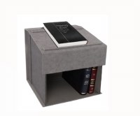 Additional picture of Faux Leather Portable Adjustable Shtendable Medium Size Gray 12" x 12"