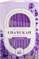 Additional picture of Scented Chanukah Candles Lavender Scent Purple 45 Count