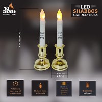 Additional picture of LED Shabbos Candle Pair with Timer