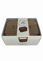 Additional picture of Wooded Esrog Box Angled Corners Design Wooden Handle Brown