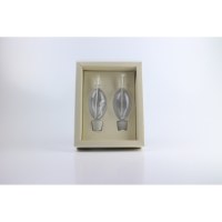 Additional picture of Paraffin Fillable Bulbs 2 Pack Set Tear Drop Design