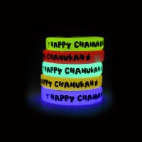 Additional picture of Glow Wrist Band Chanukah Theme - 1 Band per Pack