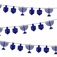 Presented Touch Chanukah Table Charger Dreidel Shape Design Clear Blue -  The Westview Shop