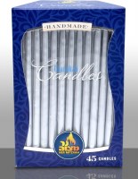 Additional picture of Metallic Silver Chanukah Candles