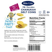 Additional picture of Chanuka Gelt Milk Chocolate Coins in Collectible Gift Tin 50 Count
