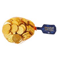 Additional picture of Belgian Chanukah Gelt Milk Chocolate Coins 50 Count 170g Single Bag