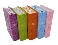 Additional picture of Artscroll Hebrew English Machzorim: 5 Volume Pocket Slipcased Set - Sefard - Multicolored Faux Leather