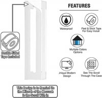 Additional picture of Clear Lucite Mezuzah Case for Modern Home Rectangle Shape 15cm