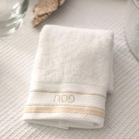 Additional picture of Luxury Hand Towel Pesach Embroidery White Gold 14" x 30"