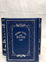 Additional picture of Machzor Kavanot Halev Faux Leather 5 Volume Slipcased Set Small Size Edut Mizrach Blue