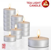 Additional picture of Travel Candles Tealights 10 pack 4.5 Hour Burn Time