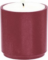 Additional picture of Yair Emanuel Anodized Aluminum Tea Light Single Candle Holder Modular Stackable Maroon 2 Pack