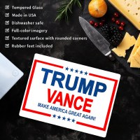 Additional picture of Trump Cutting Board Tempered Glass Large Size Poster Design 15.5" x 11.25"