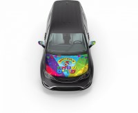 Additional picture of Purim Car Hood and Mirror Covers Set Clown Design