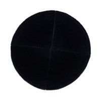 Additional picture of Cool Kippah Black Velvet 4 Part No Rim Size 17cm