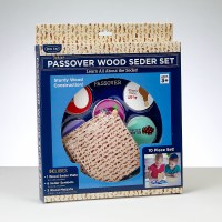Additional picture of Deluxe Passover Wood Seder Set Toy