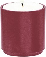 Additional picture of Yair Emanuel Anodized Aluminum Tea Light Single Candle Holder Modular Stackable Maroon