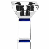 Additional picture of Crystal Candlesticks Square Design Blue Accent 10.2"