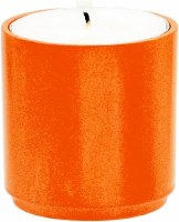 Additional picture of Yair Emanuel Anodized Aluminum Tea Light Single Candle Holder Modular Stackable Orange