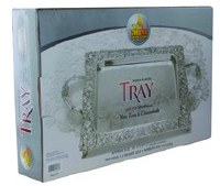 Additional picture of Silver Plated Menorah Tray