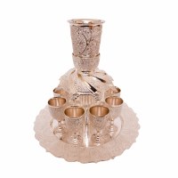 Additional picture of Silverplated Kiddush Fountain Filigree Design Includes 8 Cups