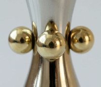 Additional picture of Stainless Steel Candlesticks Gold Balls Design 6.3"
