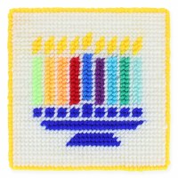 Additional picture of Chanukah Menorah Cross Stitch Kit