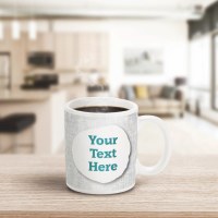 Additional picture of Jewish Phrase Mug Create Your Own Quote Grey Turquoise Design 11oz