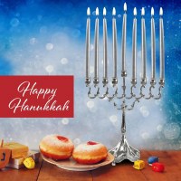 Additional picture of Metallic Silver Chanukah Candles