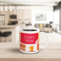 Additional picture of Jewish Mug Fleishig Geometric Meat Design 11oz