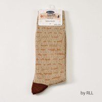 Additional picture of Passover Cozy Slipper Sock Matzah Design Adult Size 10-13
