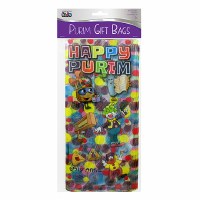 Additional picture of Purim Cellophane Gift Bags Purim Character Polka Dot Design 20 Pack