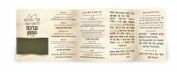 Additional picture of Folded Seder HaSimanim L'Rosh Hashanah Laminated Hebrew Ashkenaz Cream Green