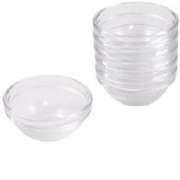 Additional picture of Tempered Glass Seder Plate Illustrated Includes 6 Glass Bowls 15" x 11"