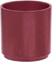 Additional picture of Yair Emanuel Anodized Aluminum Tea Light Single Candle Holder Modular Stackable Maroon 2 Pack