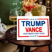 Additional picture of Trump Cutting Board Tempered Glass Large Size Poster Design 15.5" x 11.25"