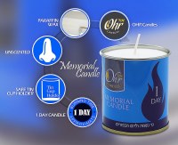 Additional picture of Yahrtzeit Memorial Candle in Tin 1 Day