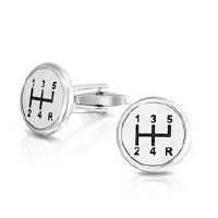 Additional picture of White Gear Cufflinks