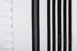 Wool Tallis Rimon Elite Non Slip Ultra Light with Lining Sideband and Thick Avodas Yad Strings 55" x 72"