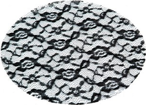 Ladies Black Lace Doily 144 Pack