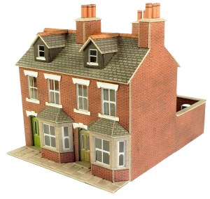 Metcalfe OO PO261 Red Brick Terraced Houses Kit
