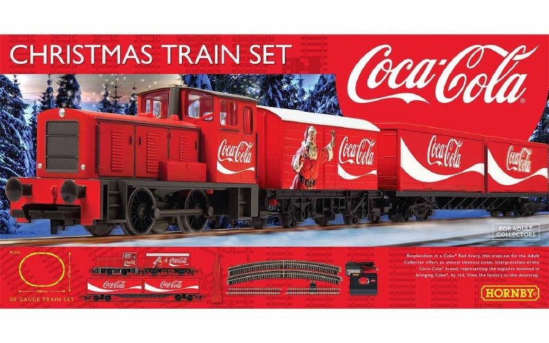 coca cola christmas train set