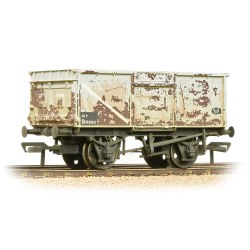 BR 16T Steel Mineral Wagon Pressed End Door BR Grey (Early) - Weathered