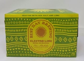 Best Day Brewing Electro-Lime Cerveza Non Alcoholic Mexican Lager