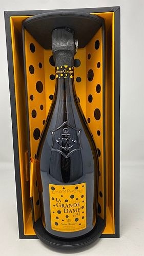 Artist Yayoi Kusama has customized a 2012 bottle of champagne for the  holidays