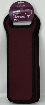 Wine Tote 1 Bottle Neoprene Wine Bag