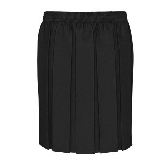 Box Pleat Black Skirt 7/8