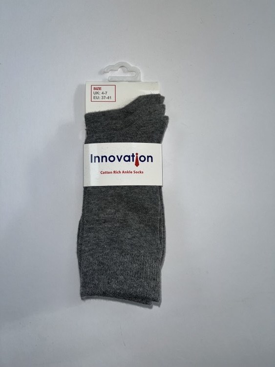 Innov Ankle Socks Gry 12.5-3.5