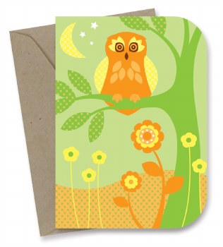 Greeting Card - Twilight Owl